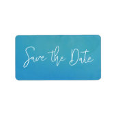 Beach Wedding Waterverf Save the Date Sticker (Voorkant)