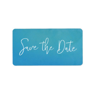 Beach Wedding Waterverf Save the Date Sticker