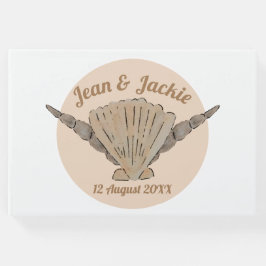 Beach Wedding Waterverf Sea Shells Gastenboek