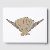 Beach Wedding Waterverf Sea Shells Gastenboek (Achterkant)