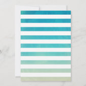 Beach Wedding Waterverf Seashells Vrijgezellenfees Kaart (Achterkant)