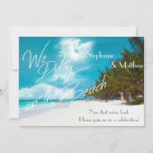 Beach Wedding We deden het op het Beach Wedding An Kaart (Voorkant)