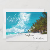 Beach Wedding We doen het op het Beach Wedding Kaart (Voorkant)