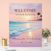 Beach Wedding Welkomstbord Sjabloon Acryl Bord (Huwelijk)