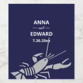 Beach Wedding Wine Labels Wijn Etiket (Enkel label)