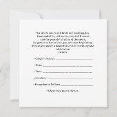 Beach Wedding with Hippo Couple Save The Date (Achterkant)