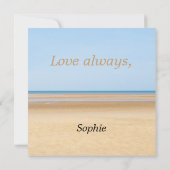 Beach Wedding wordt mijn Bloemenmeisje-Kaart Kaart (Achterkant)