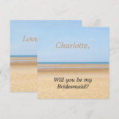 Beach Wedding zal je zijn mijn Bridesmaid Kaart (Voorkant / Achterkant)