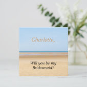 Beach Wedding zal je zijn mijn Bridesmaid Kaart (Staand voorkant)