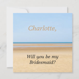 Beach Wedding zal je zijn mijn Bridesmaid Kaart