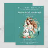 Beach Wedding Zeemeermin Vrijgezellenfeest Kaart (Voorkant / Achterkant)