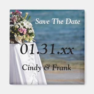 Beach Weddings Save the Dates Photo Magnet