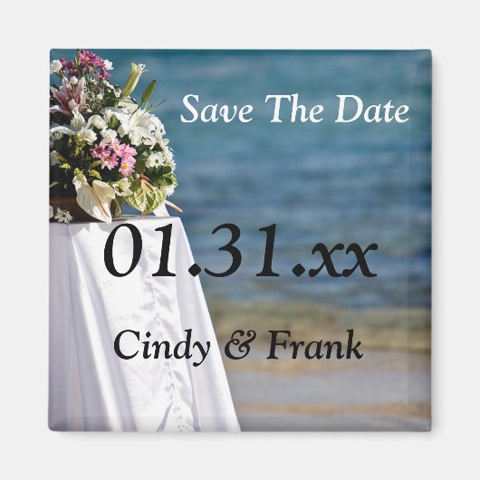 Beach Weddings Save the Dates Photo Magnet (Voorkant)