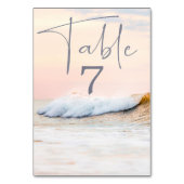 BEACH WEDING TABBLE KAART | OCEAN SUNSET NUMMER (Voorkant)