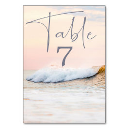 BEACH WEDING TABBLE KAART | OCEAN SUNSET NUMMER