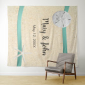 Beach Weduwfoto Sand Dollar Beach Backdrop Wandkleed (In Situ (horizontaal))