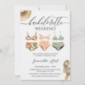 Beach Weekend Bikini Bachelorette Vrijgezellenfees Kaart (Voorkant)