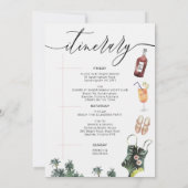 Beach Weekend Bikini Bachelorette Vrijgezellenfees Kaart (Achterkant)