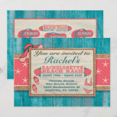 Beach Weekend Getaway Bachelorette Invitation FSS Kaart (Voorkant / Achterkant)