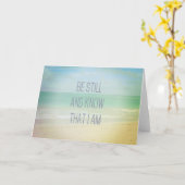 Beach | Wees stil en weet dat ik Wenskaart ben Kaart (Gele Bloem)