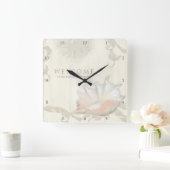 Beach Welcome Guest Decor Wooden Conch Shell Art Vierkante Klok (Huis)