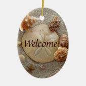 BEACH Welkomstteken Keramisch Ornament (Voorkant)