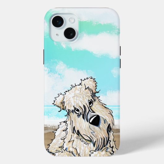 Beach Wheaten Terrier iPhone Hoesje (Achterkant)
