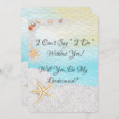 Beach White Sand zal je mijn Bridesmaid zijn Kaart (Voorkant / Achterkant)