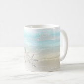 Beach White Starfish Elegant Summer Chic Tropical Koffiemok (Voorkant rechts)