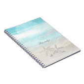 Beach White Starfish Elegant Summer Chic Tropical Notitieboek (Rechterzijde)
