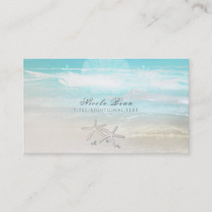 Beach White Starfish Elegant Summer Chic Tropical Visitekaartje