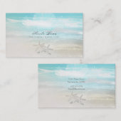 Beach White Starfish Elegant Summer Chic Tropical Visitekaartje (Voorkant / Achterkant)