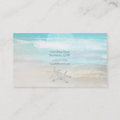 Beach White Starfish Elegant Summer Chic Tropical Visitekaartje (Achterkant)