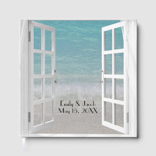 Beach Window with Ocean Surf  Gastenboek (Voorkant)