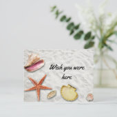 Beach Wish Je was hier / reisvakantie Briefkaart (Staand voorkant)