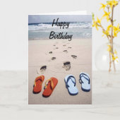 **BEACH WISHES** EN ALLES WENST U OP TWEEDE DAG! KAART (Gele Bloem)