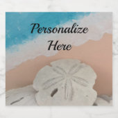 Beach Wishes Seashells Sparkling Wijnetiket (Enkel label)