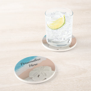 Beach Wishes Seashells Zandsteen Onderzetter