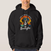 Beach with a Beagle Dog Hoodie (Voorkant)