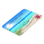 Beach with Colorful Starfish Save the Date Magnet Magneet (Linkerzijde)