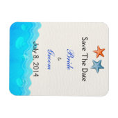 Beach with Starfish Save the Date Magneet (Horizontaal)