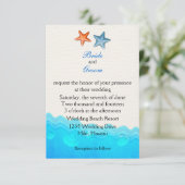Beach with Starfish Weddenschap Kaart (Staand voorkant)