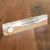 Beach with Waves Persoonlijke naam Naambordje (Zijkant)