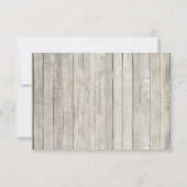 Beach Wood Rustic String Lights Wedding RSVP Kaartje (Achterkant)