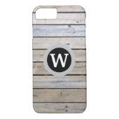 Beach Wood Slats Monogram Case-Mate iPhone Case (Achterkant)