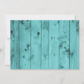 Beach Wood String Lights Foto Weddenschap Kaart (Achterkant)