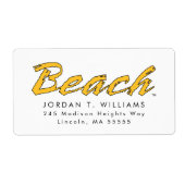 Beach Wordmark Etiket (Voorkant)