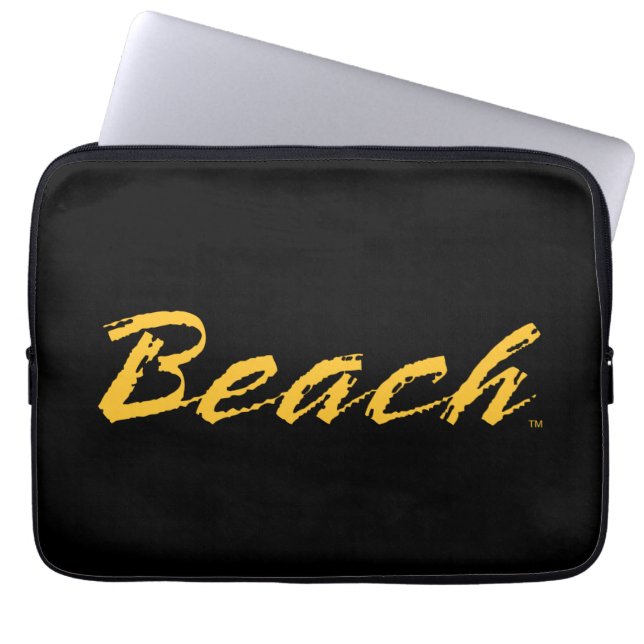 Beach Wordmark Laptop Sleeve (Voorkant)