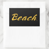 Beach Wordmark Rechthoekige Sticker (Tas)