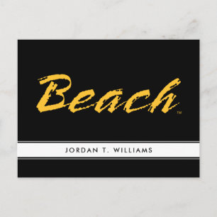 Beach Wordmark Uitnodiging Briefkaart